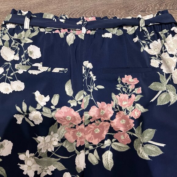 Dynamite - Navy Blue Floral Dress Pants - Picture 5 of 7
